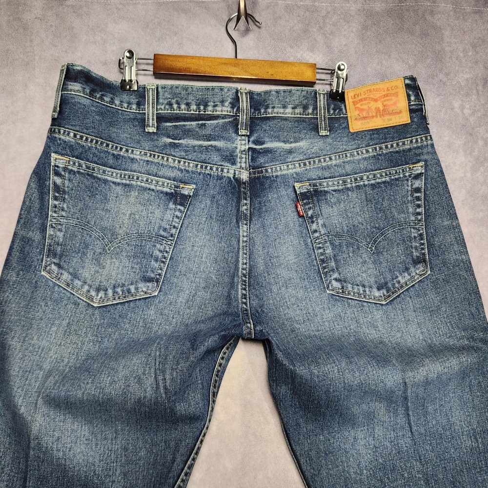 Levis‎ 569 Loose Straight Fit Mens Jeans 38x30 Medium Wash Blue Denim